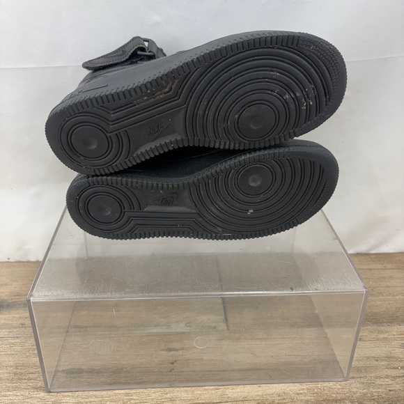 Nike Air Force 1 Mid Triple Black Sneakers, Youth 6.5 Woman’s 8 CW2289-001 - Picture 6 of 8
